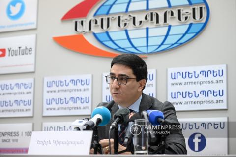 Press conference of Yeghishe Kirakosyan, Armenia's 
representative on international legal matters 