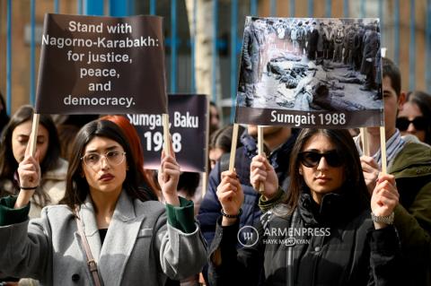 Demonstration held in Yerevan on 35th anniversary of Sumgait pogrom