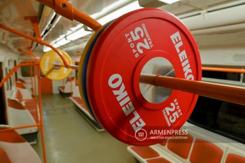 European Weightlifting Championships 2023 promotions in Yerevan metro
