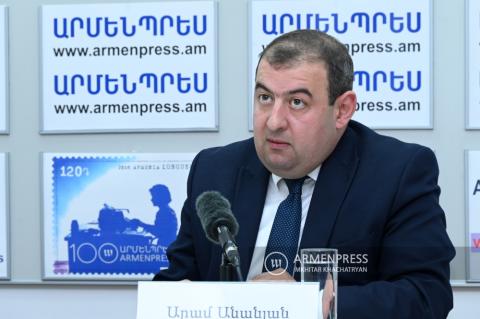 FLYONE ARMENIA airline Chairman of the Board Aram Ananyan's press conference. LIVE