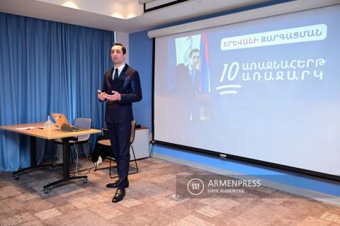 Программа руководителя фракции "Луйс" Давида 
Хажакяна по 10 приоритетным предложениям развития 
Еревана