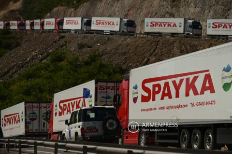 Azerbaijan blocks humanitarian aid convoy to Nagorno-Karabakh. LIVE