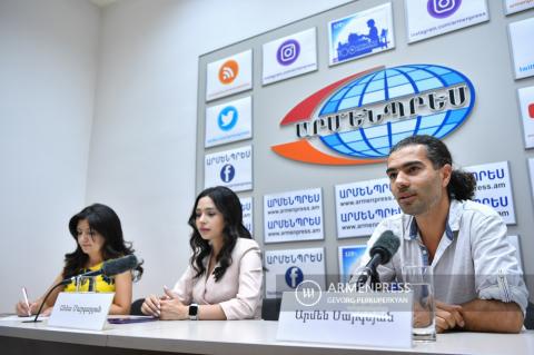 Press conference of Sky Club founder Armen Sargsyan and 
Tourism Committee PR director Anna Margaryan