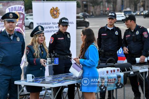 Police officer recruitment campaign in Yerevan