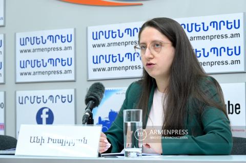 Ermenistan Ekonomi Bakan Yardımcısı Ani İspiryan'ın basın toplantısı