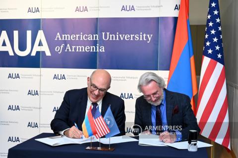 American University of Armenia and Washington State 
University sign MoU