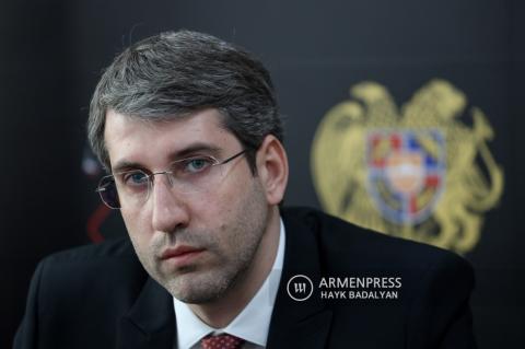 Ermenistan Adalet Bakanı Grigor Minasyan'ın basın toplantısı