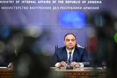 Press conference of Vahe Ghazaryan, Minister of Internal 
Affairs 
