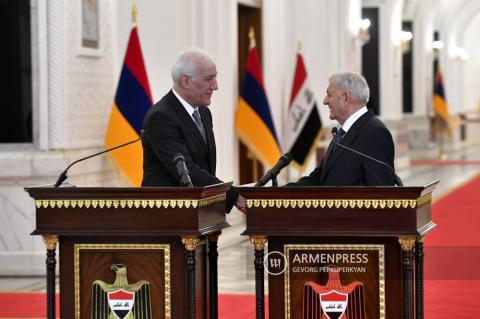 Ermenistan ve Irak cumhurbaşkanlarının ortak basın 
toplantısı