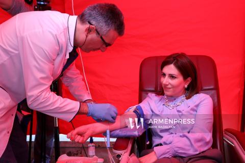 Արյան դոնորի համաշխարհային օրը Երևանում անցկացվեց արյունատվության ակցիա