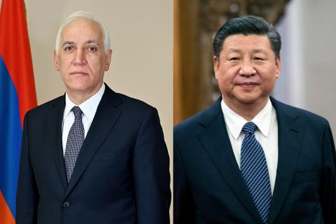 Le président Khatchatouryan a adressé ses félicitations à Xi Jinping