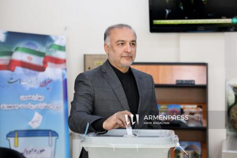 The 14th round of Iran's presidential election took place at the Embassy of the Republic of Iran in Armenia