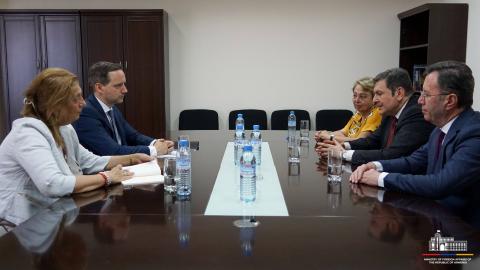 Armenia's Deputy  Foreign Minister, Hungarian Secretary of State Tristan Azbej discuss bilateral relations