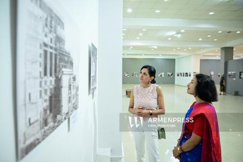 Ambassador Extraordinary and Plenipotentiary of India to Armenia attends 'Documentary of the Century' exhibition by Armenpress at the Artists' Union of Armenia