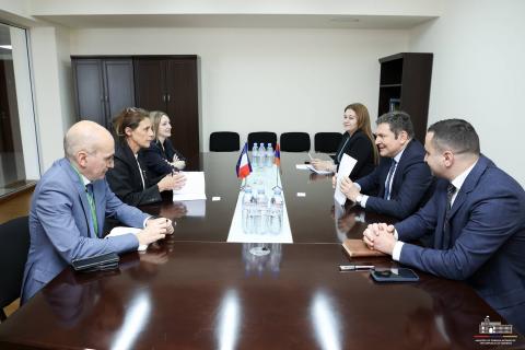 Hovhannisyan y Provendier discutieron sobre la cooperación multisectorial armenio-francesa