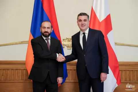 Conferencia de prensa de ministros de Asuntos Exteriores de Armenia y Georgia