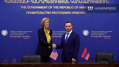بیانیه مشترک مخیتار هائراپِتیان؛ وزیر صنایع پیشرفته جمهوری ارمنستان و سامانتا پاور؛ رئیس آژانس توسعه بین‌المللی ایالات متحده آمریکا