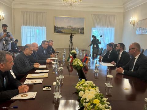 Deputy Speaker Ruben Rubinyan met with Mohammad Bagher Ghalibaf, President of the IRI Mejlis