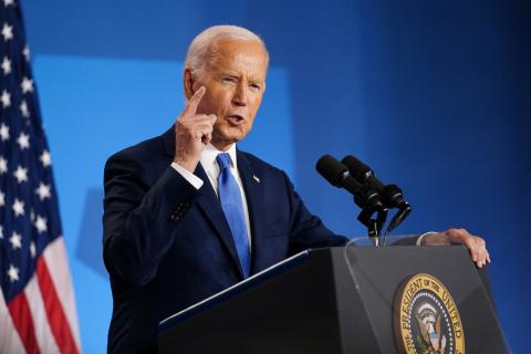 Biden has slips but shows better performance at news conference
