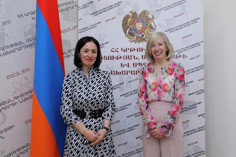 Ermenistan Cumhuriyeti Eğitim, Bilim, Kültür ve Spor Bakanı, UNESCO Eğitimden Sorumlu Genel Direktör Yardımcısını kabul etti