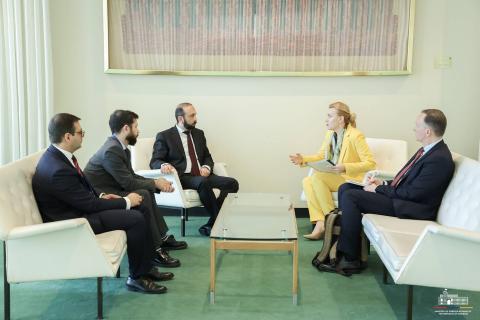 Ministro de Asuntos Exteriores de Armenia presentó la situación de seguridad en el Cáucaso Sur a la vicesecretaria general de las Naciones Unidas