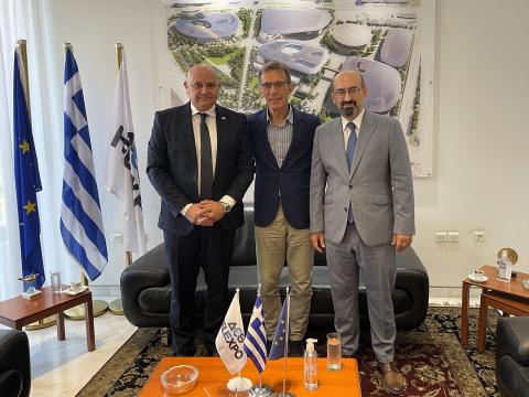 Հունաստանում ՀՀ դեսպանը հանդիպել է Սալոնիկի առևտրի միջազգային ցուցահանդեսի տնօրենների խորհրդի նախագահի հետ