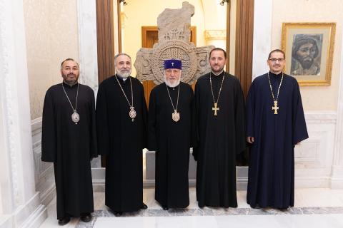 Le Catholicos de tous les Arméniens a reçu la délégation de l'Église orthodoxe roumaine