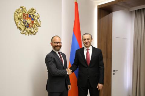 دبیر شورای ارمنستان از هیئت اتحادیه " Save Armenia" نجات ارمنستان استقبال کرد