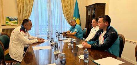 Կարեն Գիլոյանը հանդիպել է Ղազախստանի և Ուզբեկստանի սպորտի նախարարների հետ