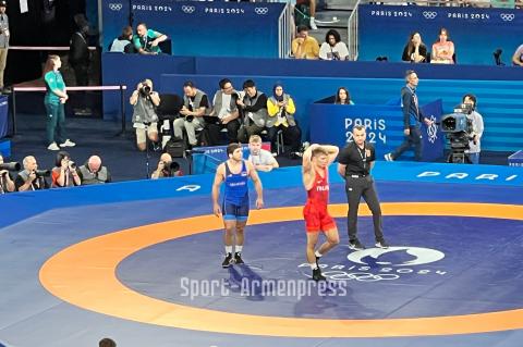 Paris Olympics: Armenia’s Amoyan defeats Finland’s Sarkkinen in Greco-Roman wrestling qualifiers