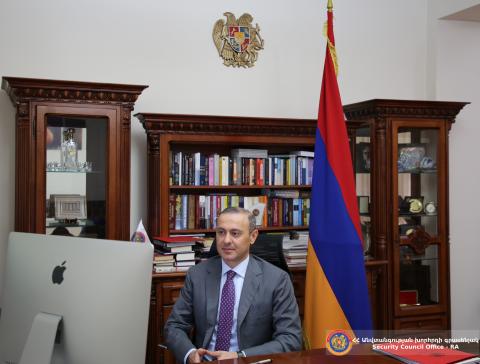 ՀՀ ԱԽ քարտուղարը մասնակցել է «Ուկրաինայի խաղաղության բանաձև»-ի համատեքստում պարենային անվտանգության վերաբերյալ առցանց թեմատիկ համաժողովին