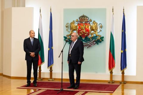 Bulgarian President awards Armenian Ambassador First Degree Madara Horseman Order