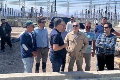 Iranian Ambassador to Armenia visits substation under construction in Noravank