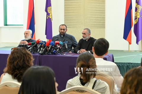 Church press conference ahead of Holy anointing oil (Muron) blessing ceremony and re-consecration of Etchmiadzin Cathedral