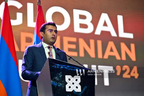 Discours de Hakob Arshakyan au deuxième édition du Sommet mondial arménie