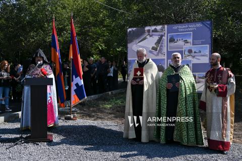 Cérémonie de pose de la première pierre du mémorial "Call of Artsakh" (Appel de l'Artsakh)