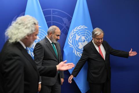 Le Premier ministre Pashinyan a rencontré le Secrétaire général des Nations unies, António Guterres