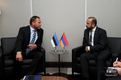 Ministros de Relaciones Exteriores de Armenia y Estonia conversaron sobre el desarrollo regional