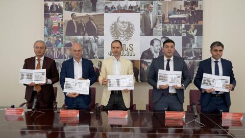 The stamp dedicated to the 75th anniversary of Hrant Vardanyan, the founder of "Grand Holding", was issued.