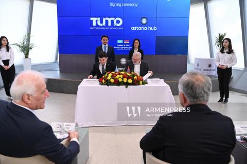 Armenian President attends MoC signing ceremony between TUMO and Astana Hub