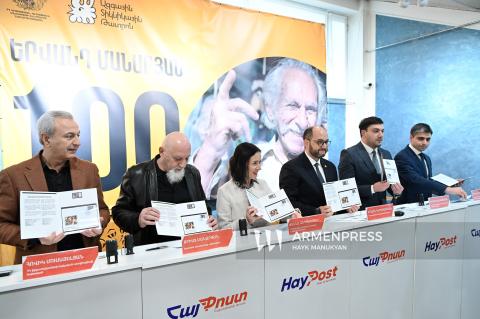 ერვანდ მანარიანის 100 წლის იუბილესადმი მიძღვნილი მარკების გამოსყიდვის ცერემონია