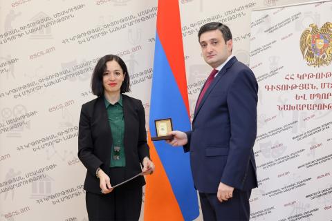 Կոմիտասի թանգարան-ինստիտուտի տնօրեն Նիկոլայ Կոստանդյանը պարգևատրվել է ԿԳՄՍՆ մեդալով