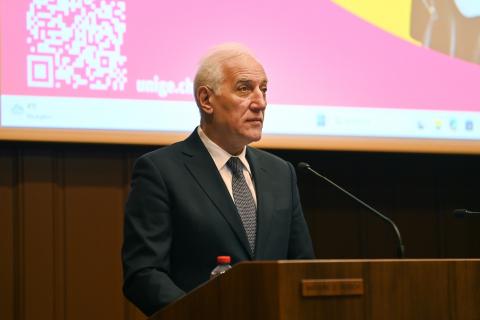 President Khachaturyan visits Armenian Studies Center at University of Geneva