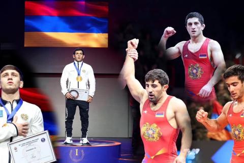 Armenia Greco-Roman team takes 3rd place in World Military Wrestling Championships