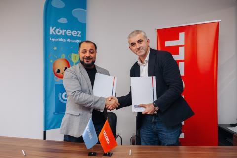 TEL-CELL OJSC and Koreez Educational Program CJSC sign memorandum of understanding