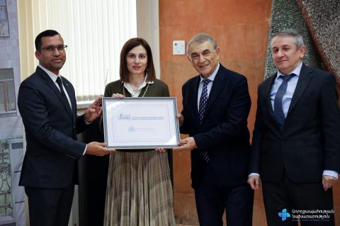 «Արաբկիր» բժշկական համալիր-երեխաների և դեռահասների առողջության ինստիտուտին շնորհվել է ԱՀԿ համագործակցող կենտրոնի կարգավիճակ