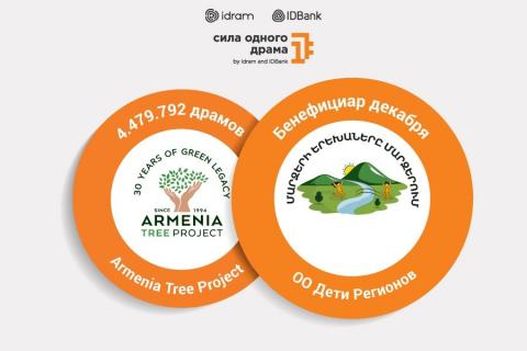 4 479 792 драма на Armenia Tree Project. Следующий бенефициар – НПО Дети регионов в регионах