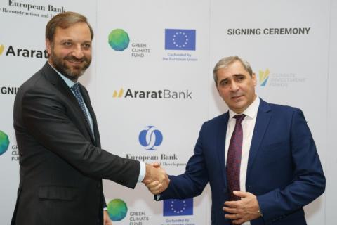 EBRD and AraratBank Join Forces to Promote Green Economy and Competitiveness in Armenia