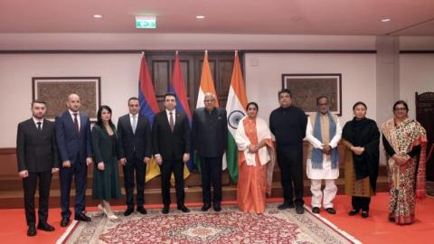 Armenian Speaker of Parliament holds meetings in India