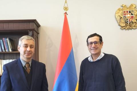 Embajador de Armenia en Italia se reunió con el fundador de la Asociación Internacional Asadakah